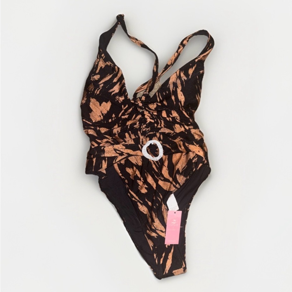 Cupshe Black and Brown One Piece Swimsuit